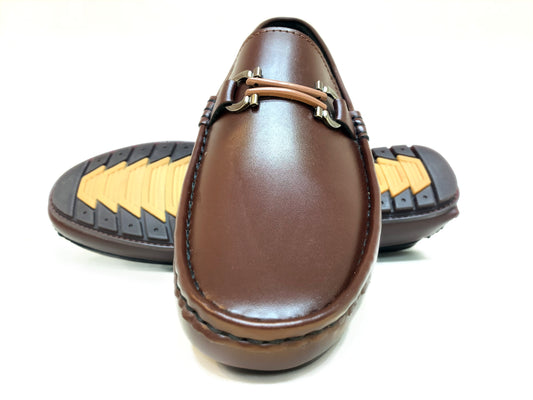 Brown Strip Loafer-Va213